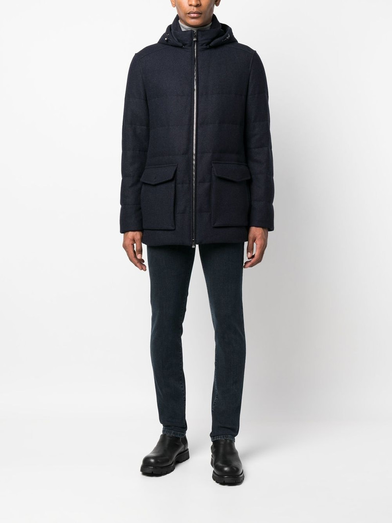 CORNELIANI cargo-pocket cashmere padded jacket outlook