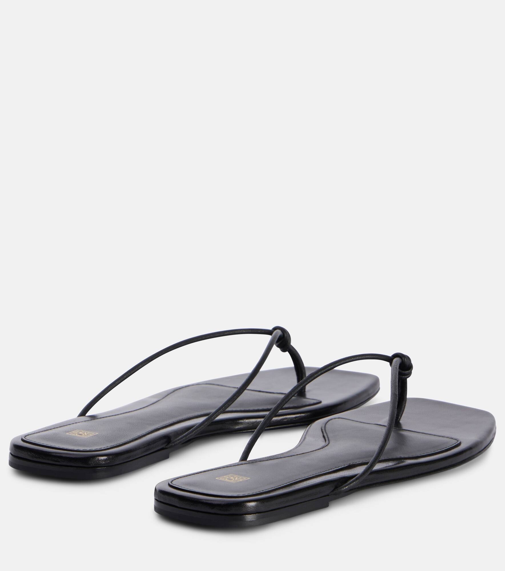 The Knot leather thong sandals - 3