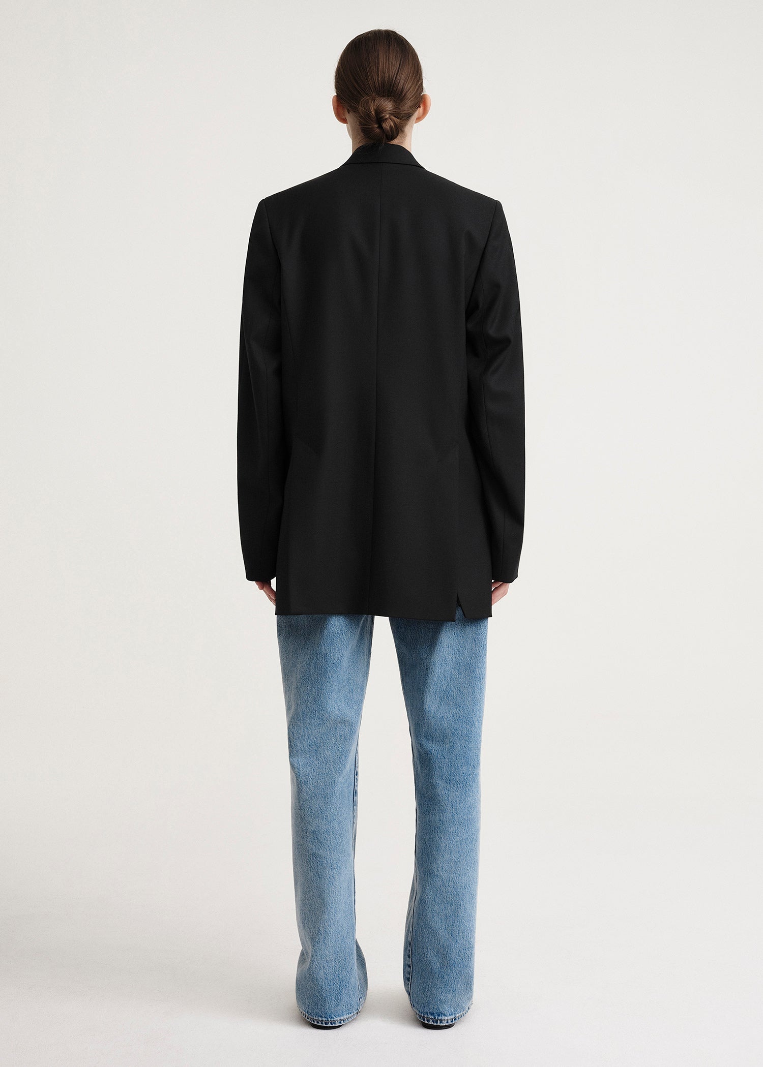 Double-breasted vent blazer black - 4