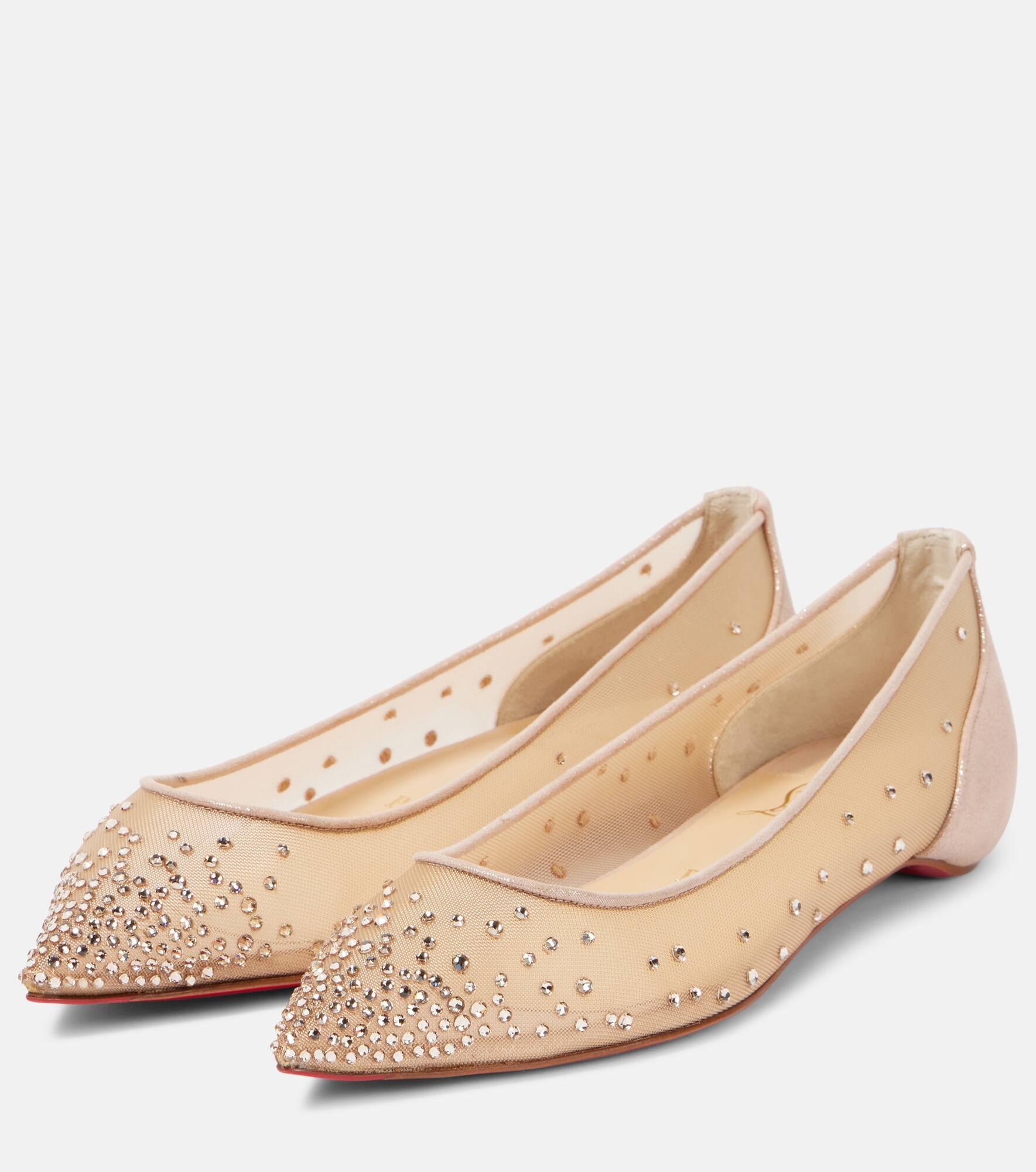 Follies Strass mesh ballet flats - 4