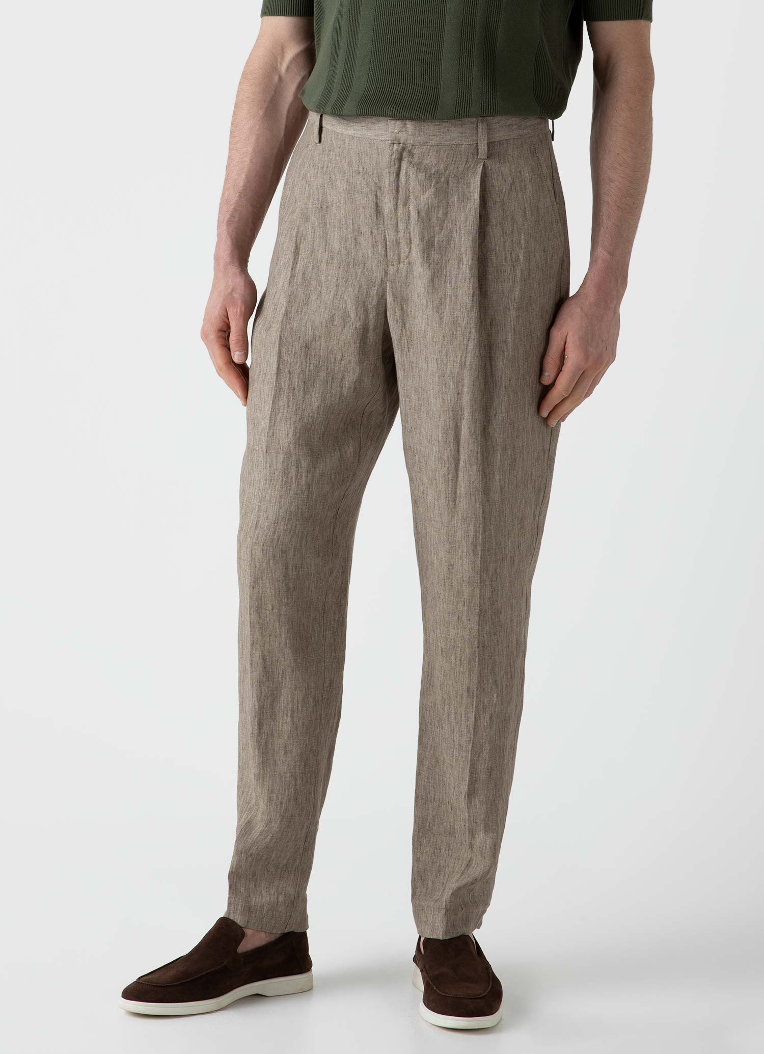 Pleated Linen Trouser - 3
