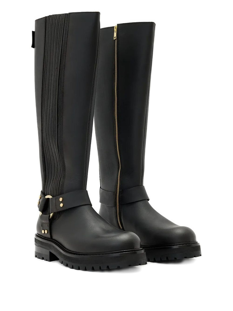 ALLSAINTS 450mm Maddie leather boots outlook
