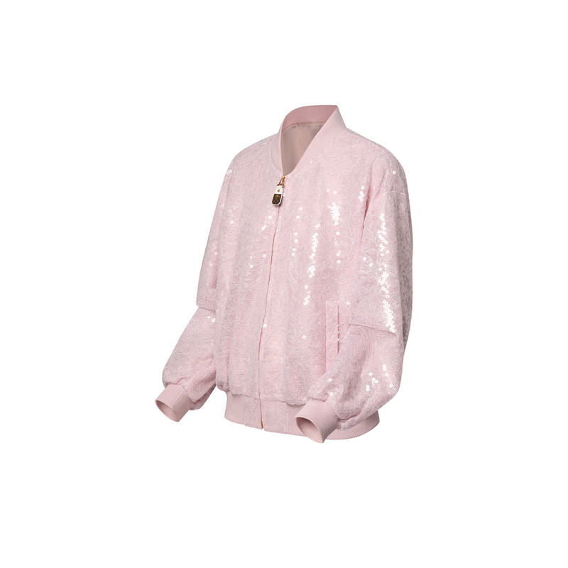 Louis Vuitton Sequin Lace Bomber Jacket outlook