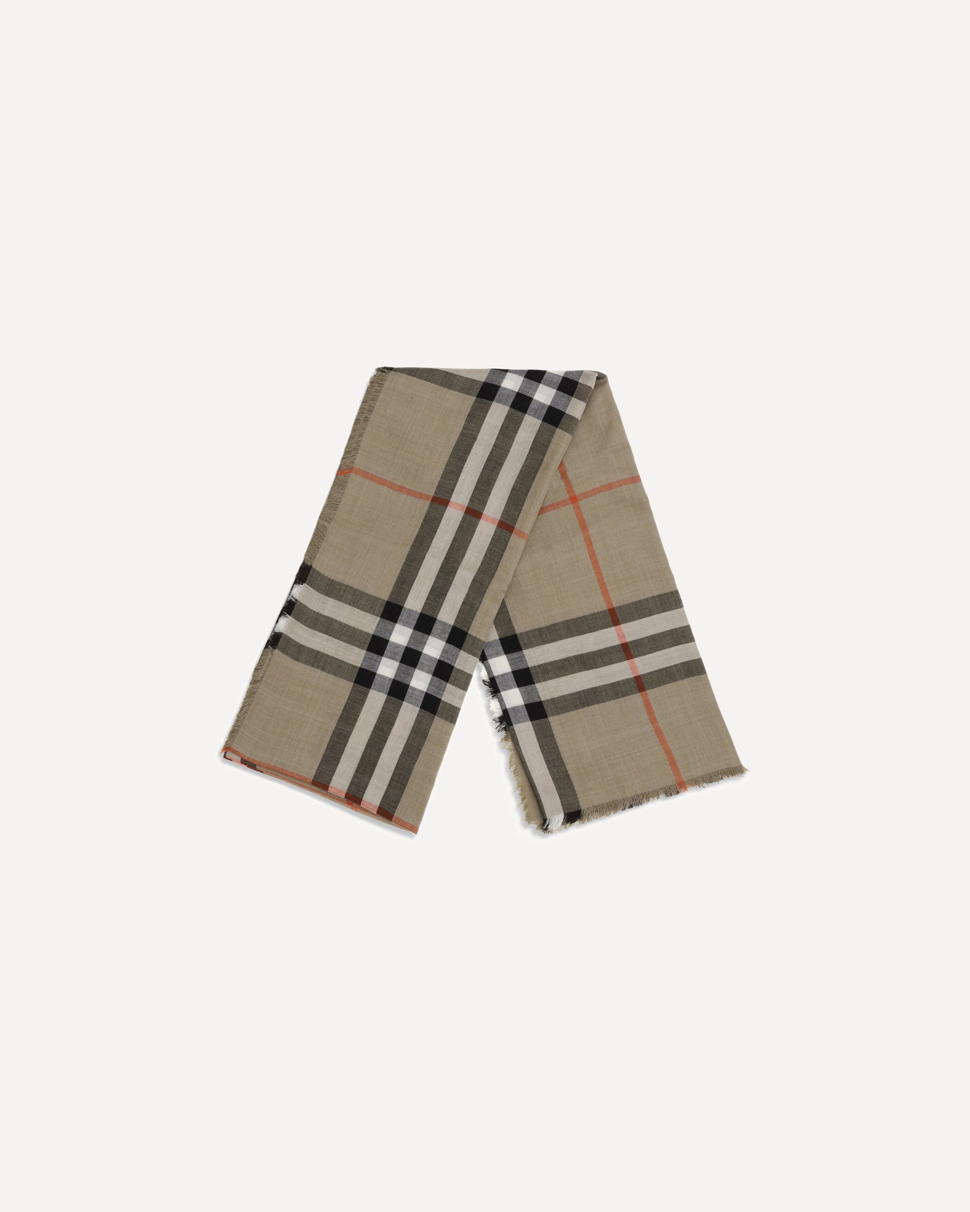 Check Reversible Wool and Silk Scarf - 2