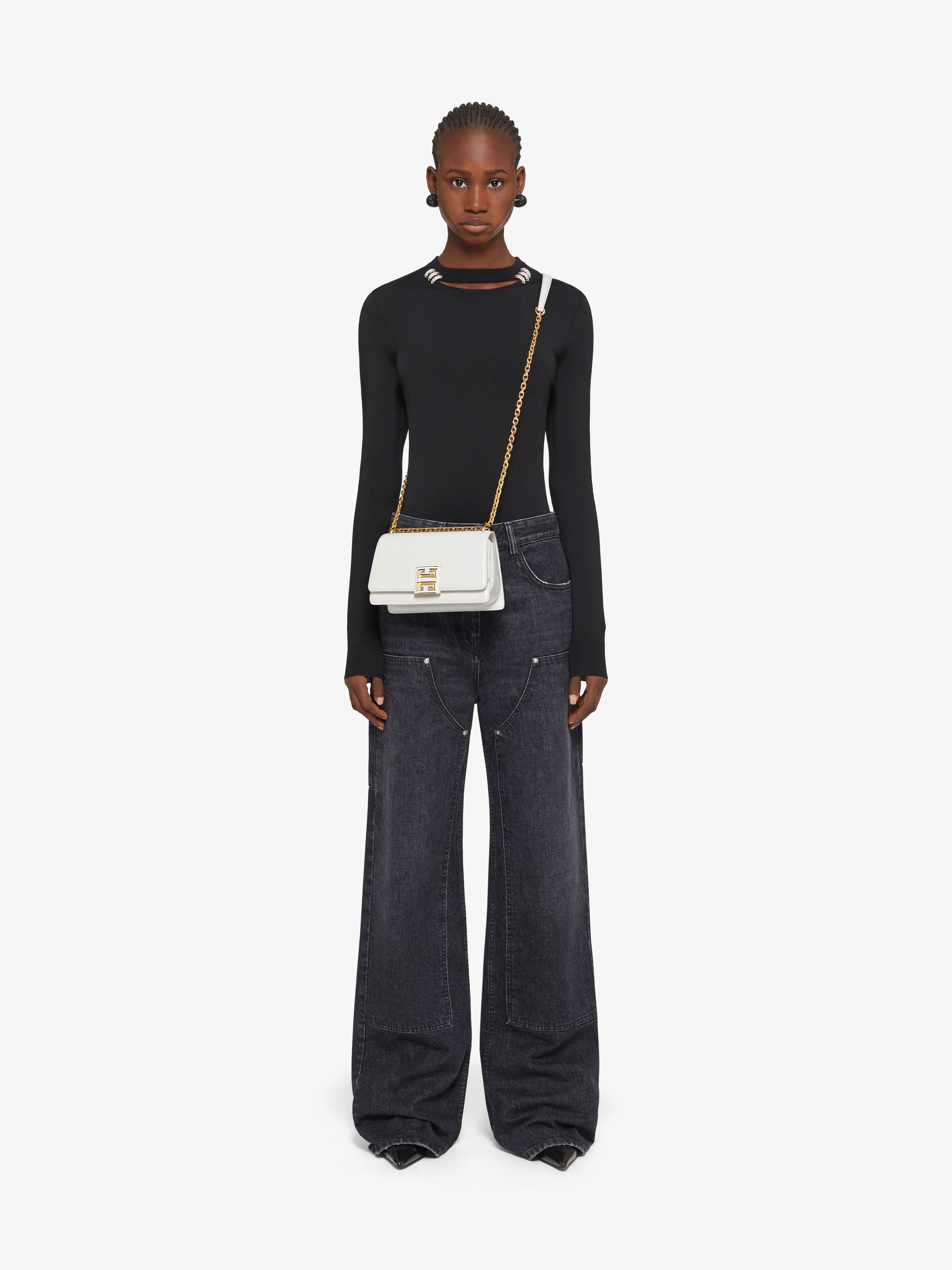 SMALL 4G BAG IN LEATHER WITH CHAIN - 2