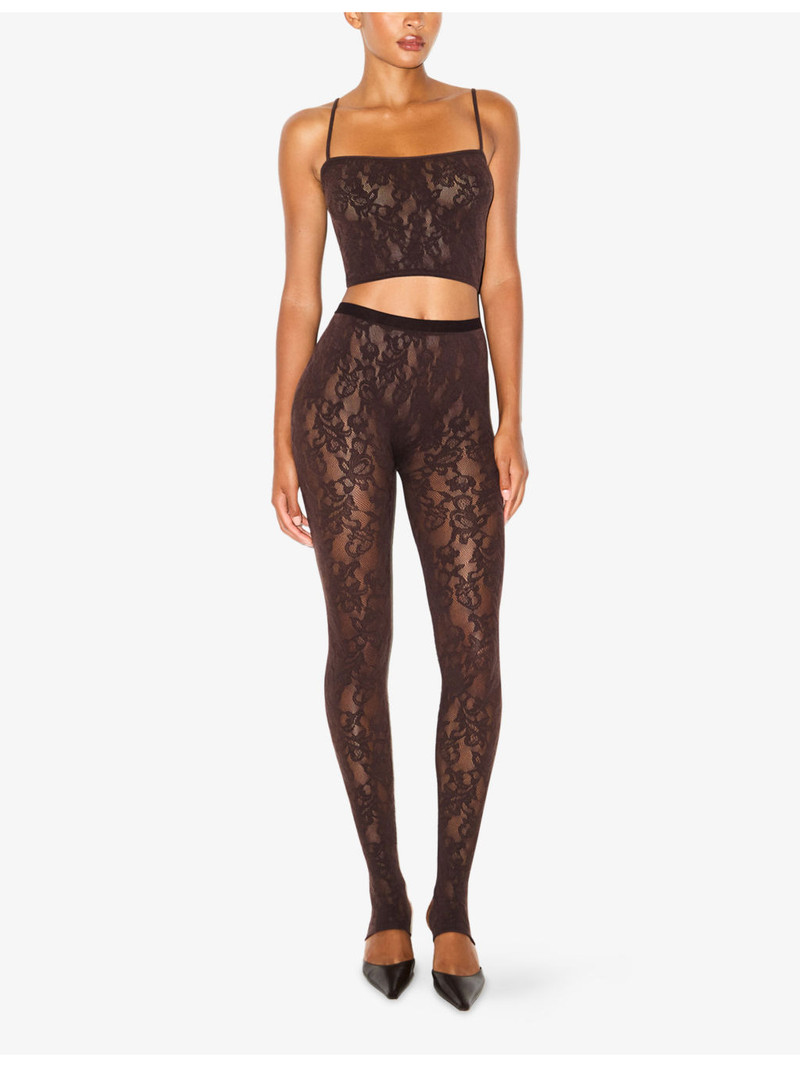 SKIMS Knit Lace Cropped Cami Top outlook