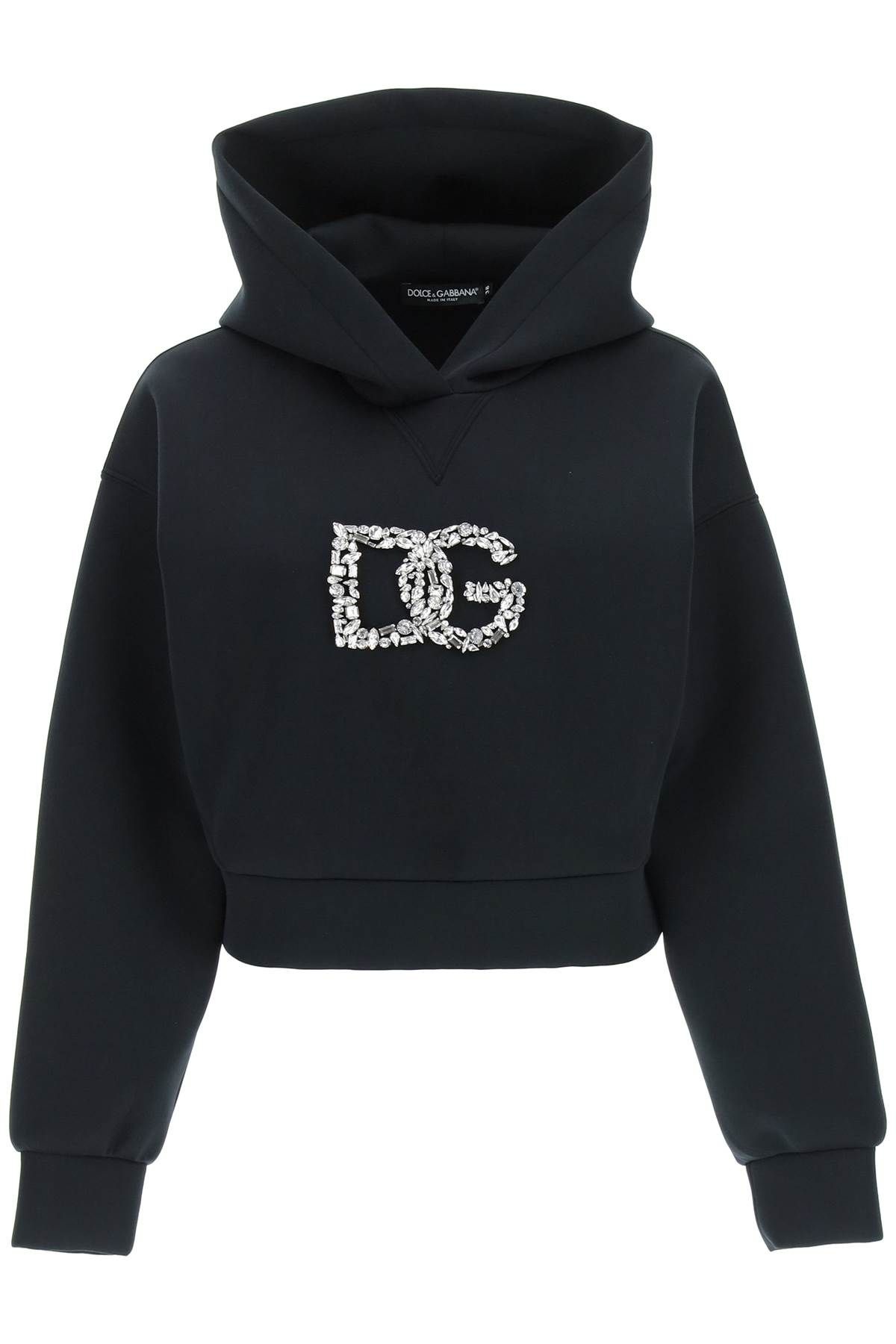 SWEATSHIRT WITH CRYSTAL DG LOGO - 1