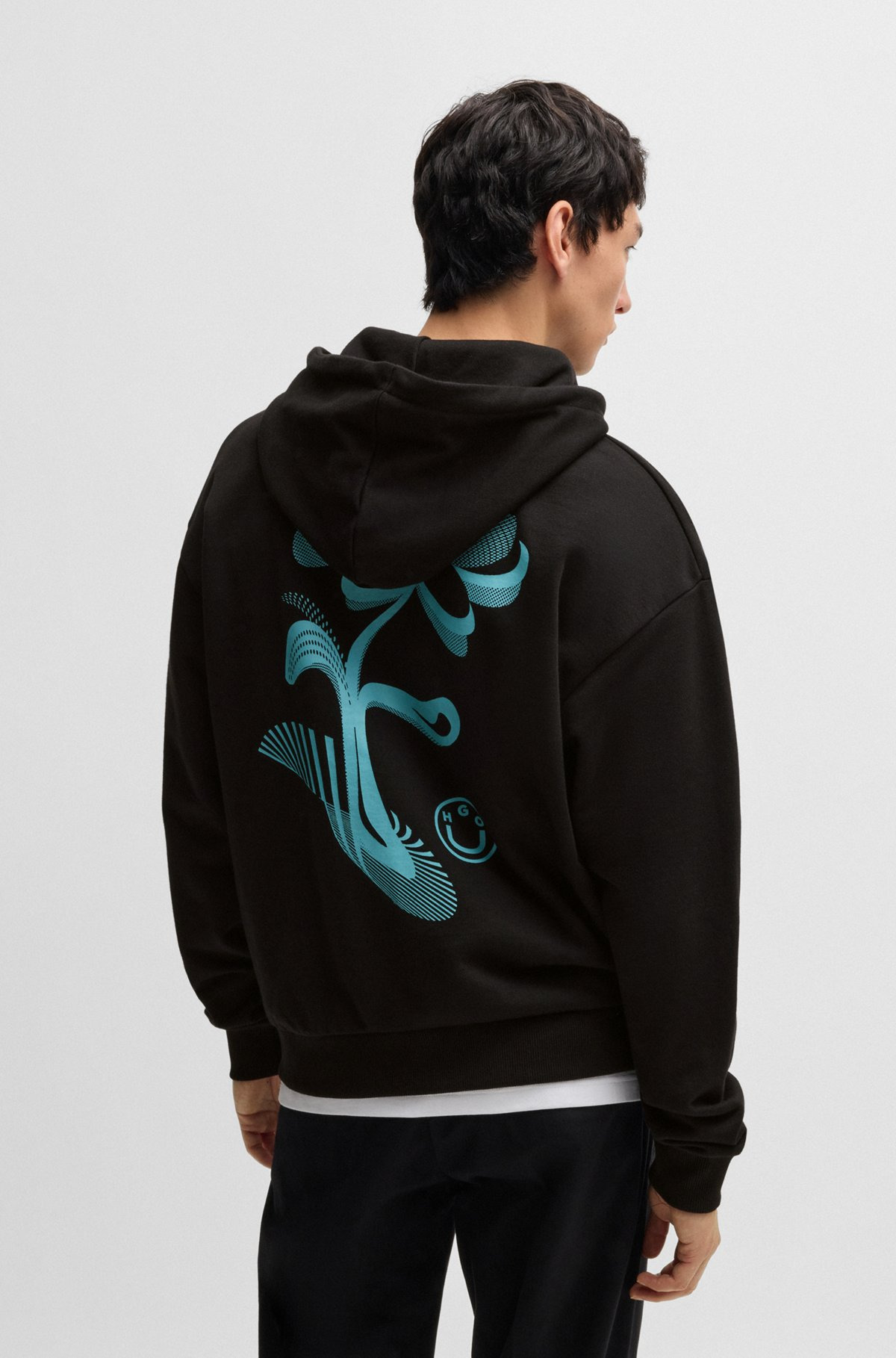 COTTON-TERRY ZIP-UP HOODIE WITH SEASONAL ARTWORK - 5