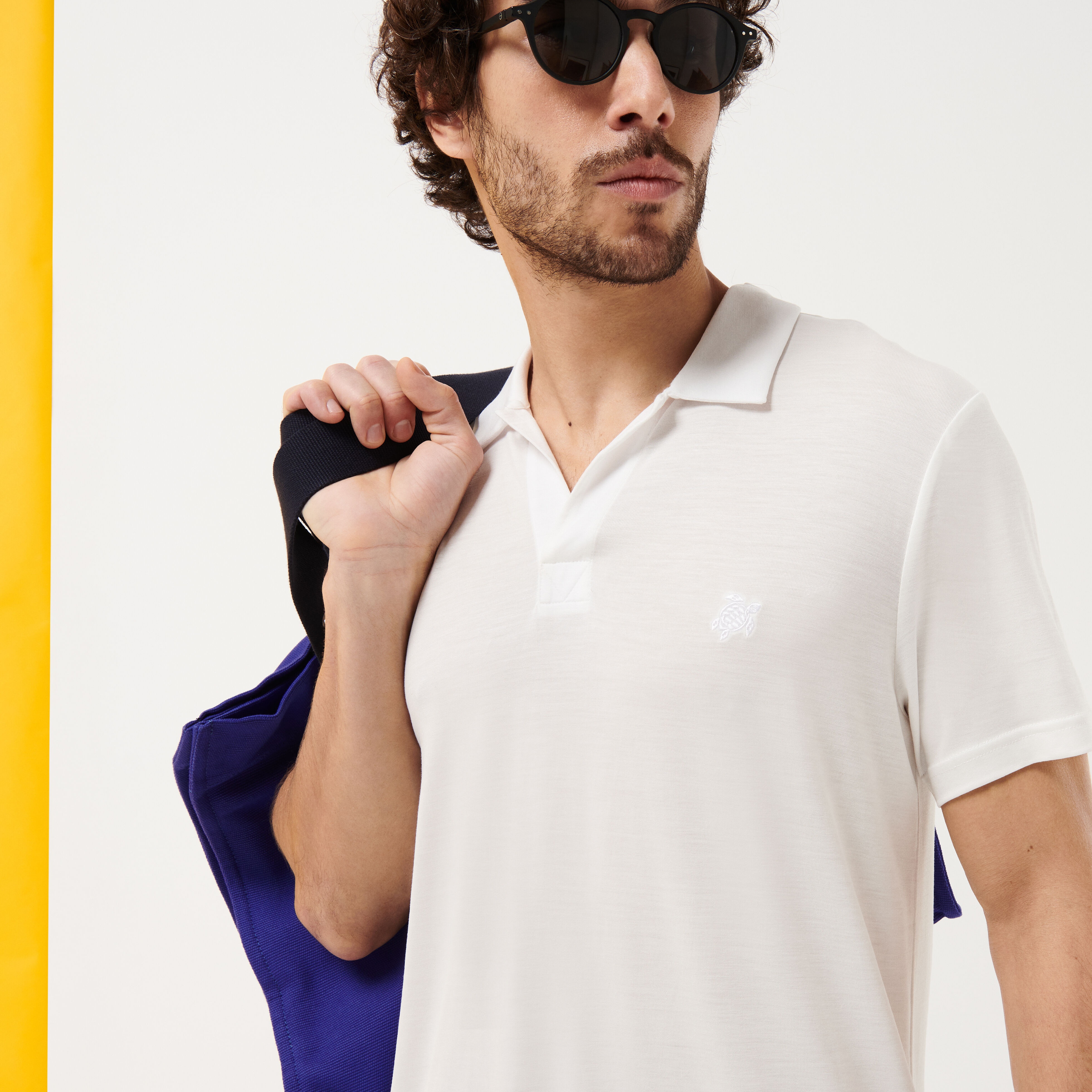 Men Tencel Polo Shirt Solid - 6