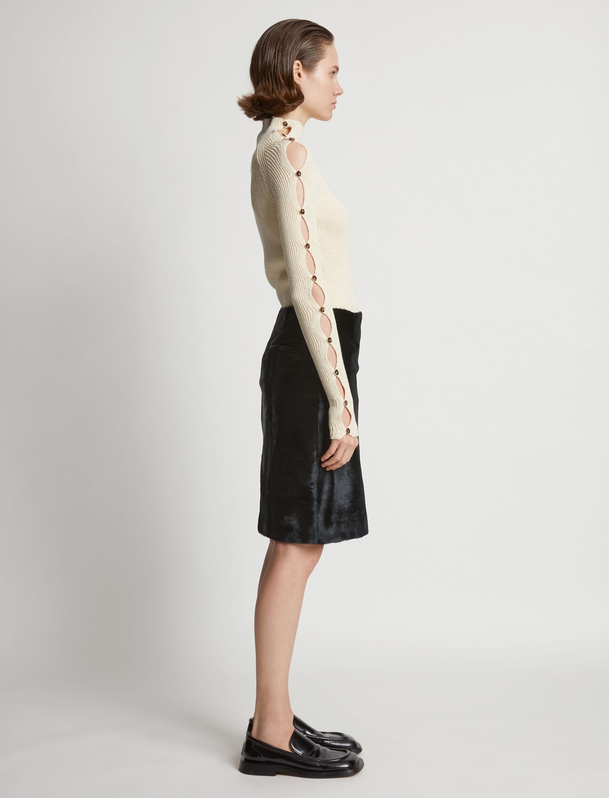 Solid Haircalf Skirt - 3