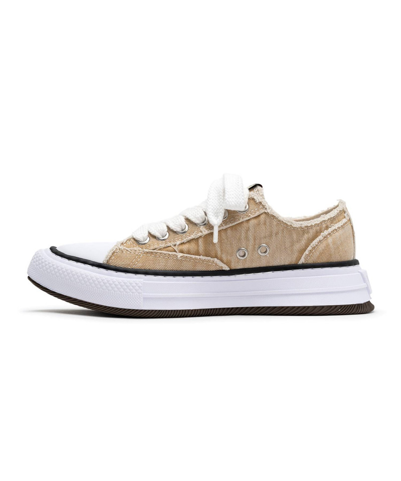 "YUCCA" OG Sole Bleach-Wash Denim Canvas Low-top Sneaker 16