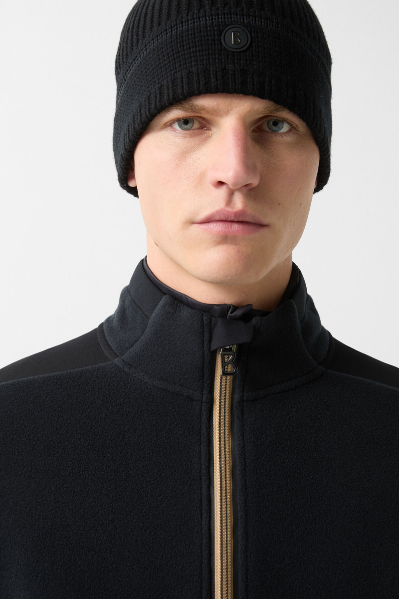 Fabio mid-layer fleece jacket in Black 5