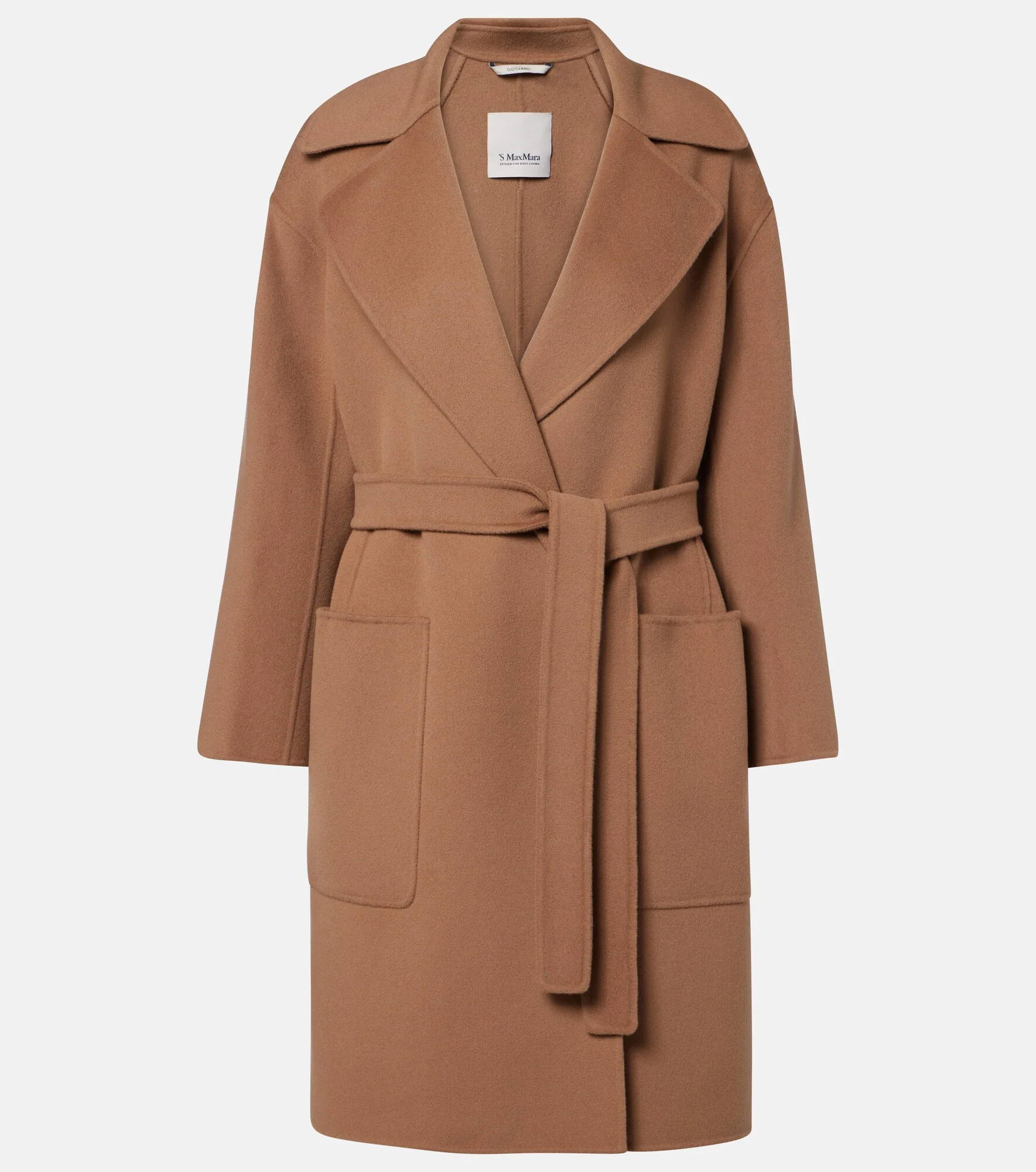 Virgin wool wrap coat - 1