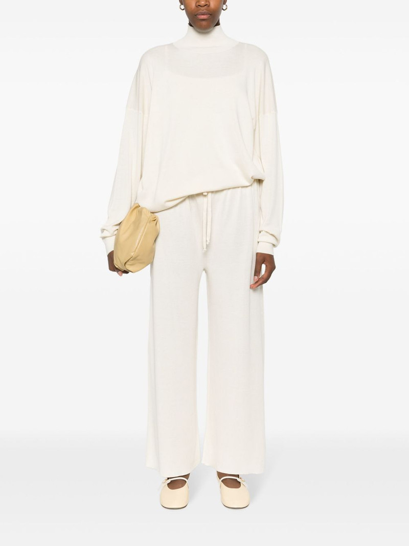 The Row drawstring-waist wide-leg trousers outlook