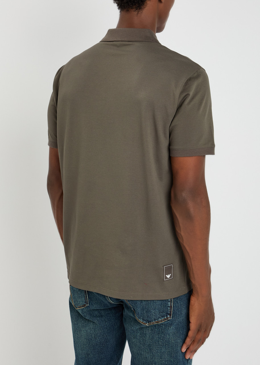 Emporio Armani Half-zip Cotton Polo Shirt - 3