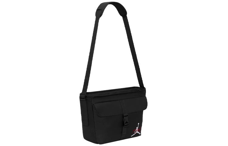 Air Jordan Unisex Printing Logo Flip Cover Single-Shoulder Bag Black DV5362-010 - 5