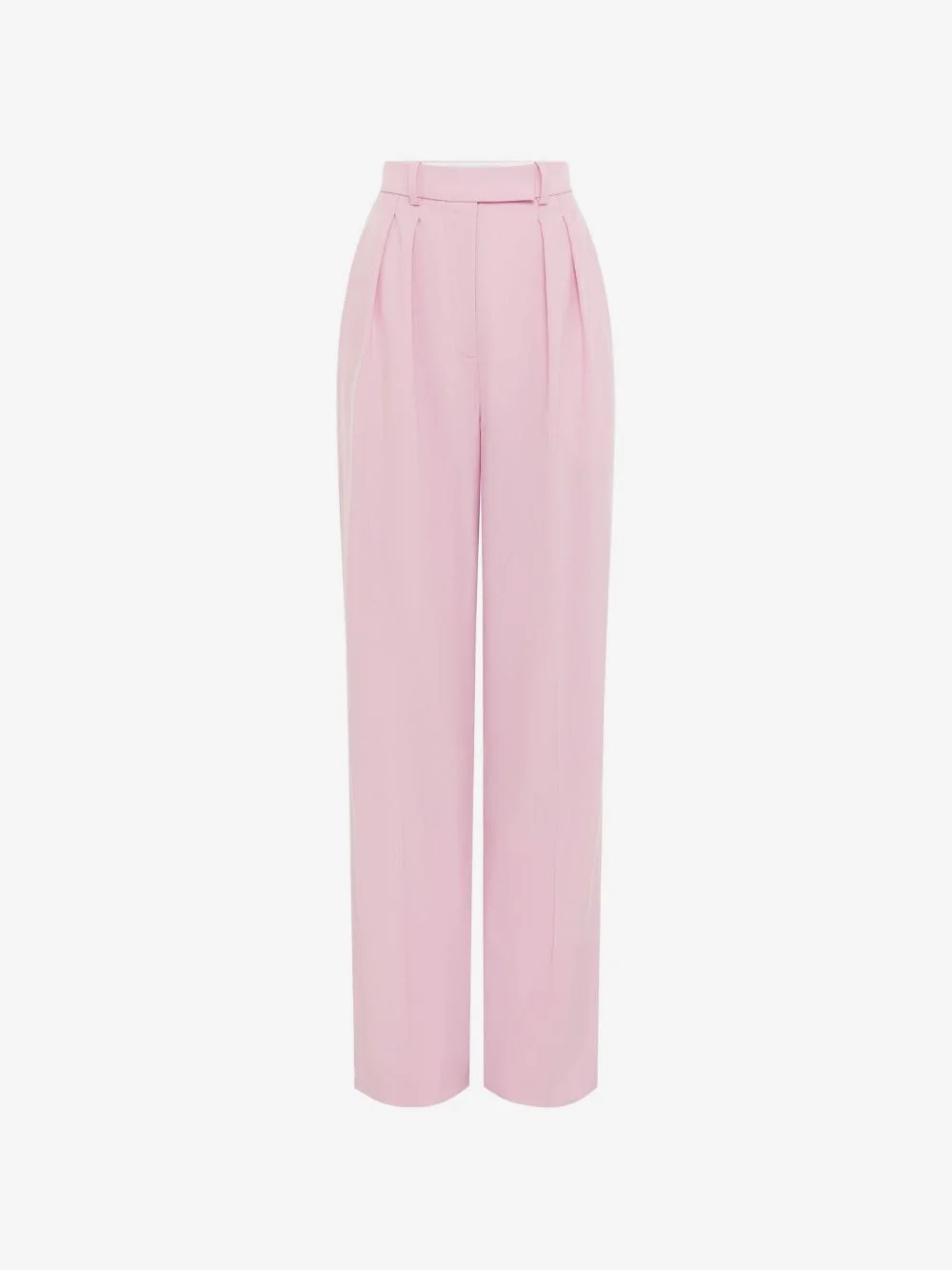 pleated straight-leg trousers - 1