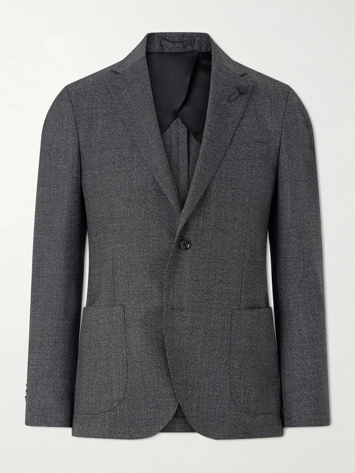 Double-Breasted Wool Suit Jacket - 1