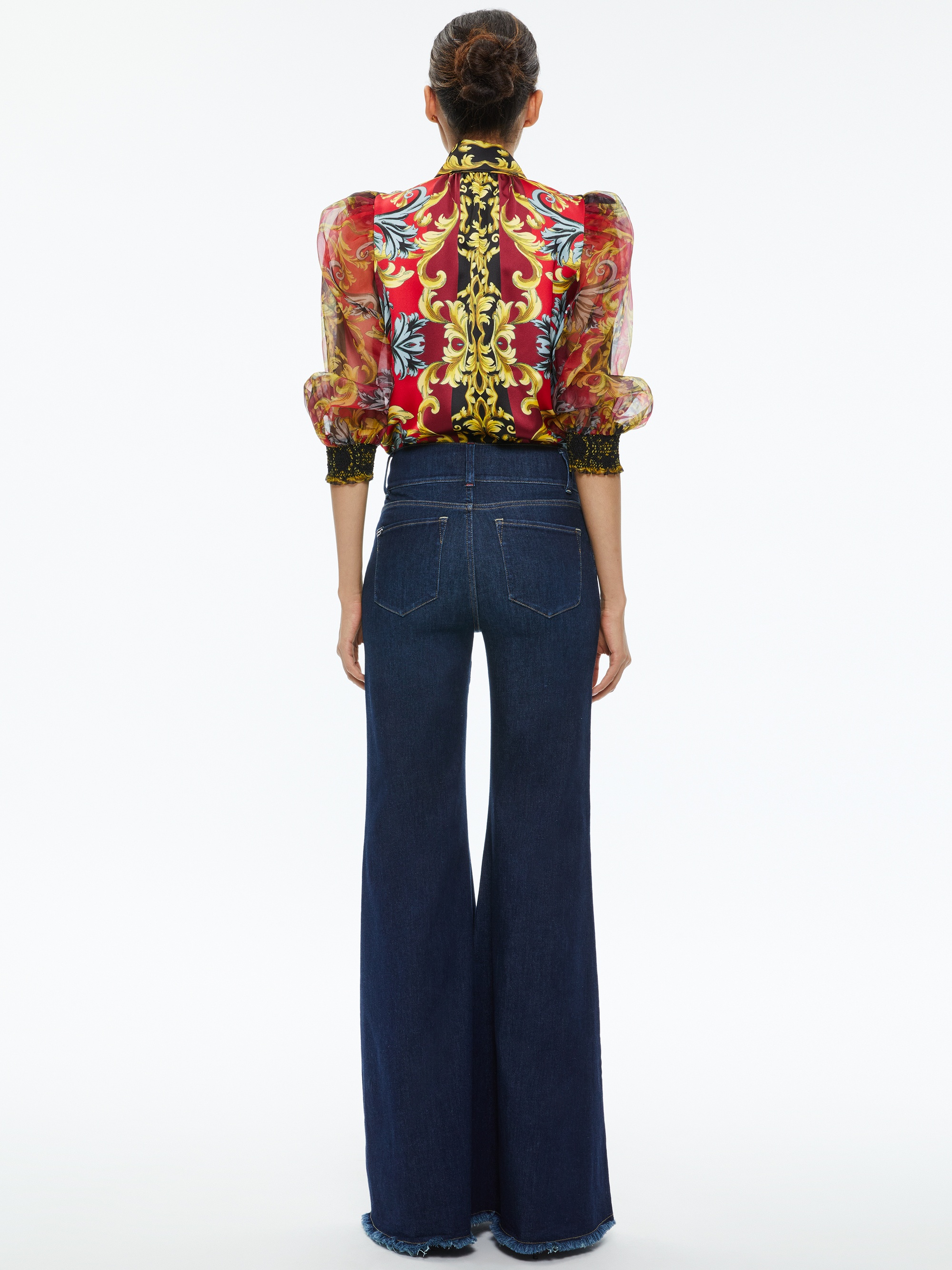 BEAUTIFUL HIGH RISE RUFFLE HEM JEAN - 3