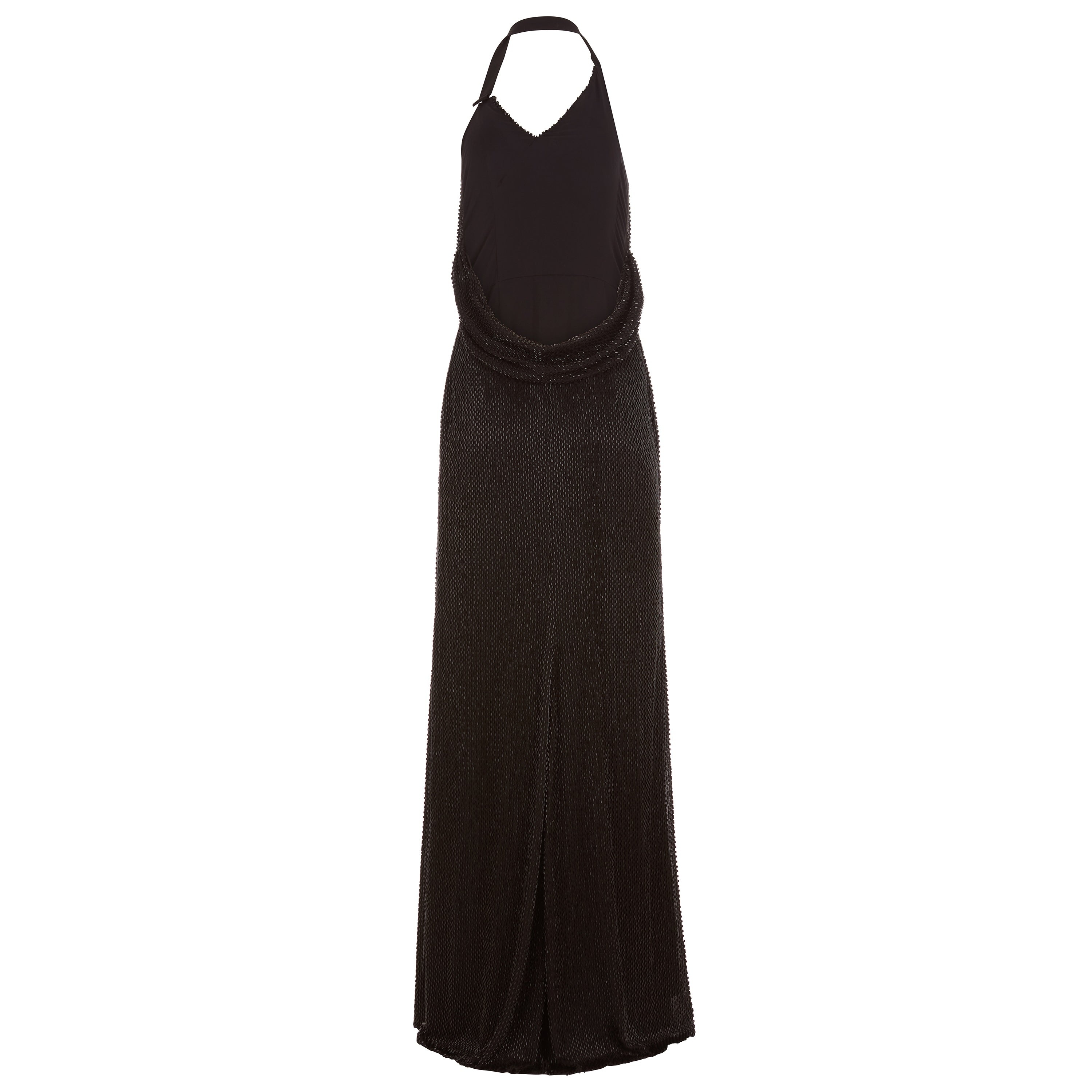 Bugle Bead Cowl Gown Black - 2