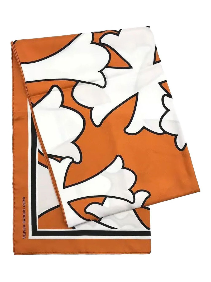 cross-logo silk scarf 1