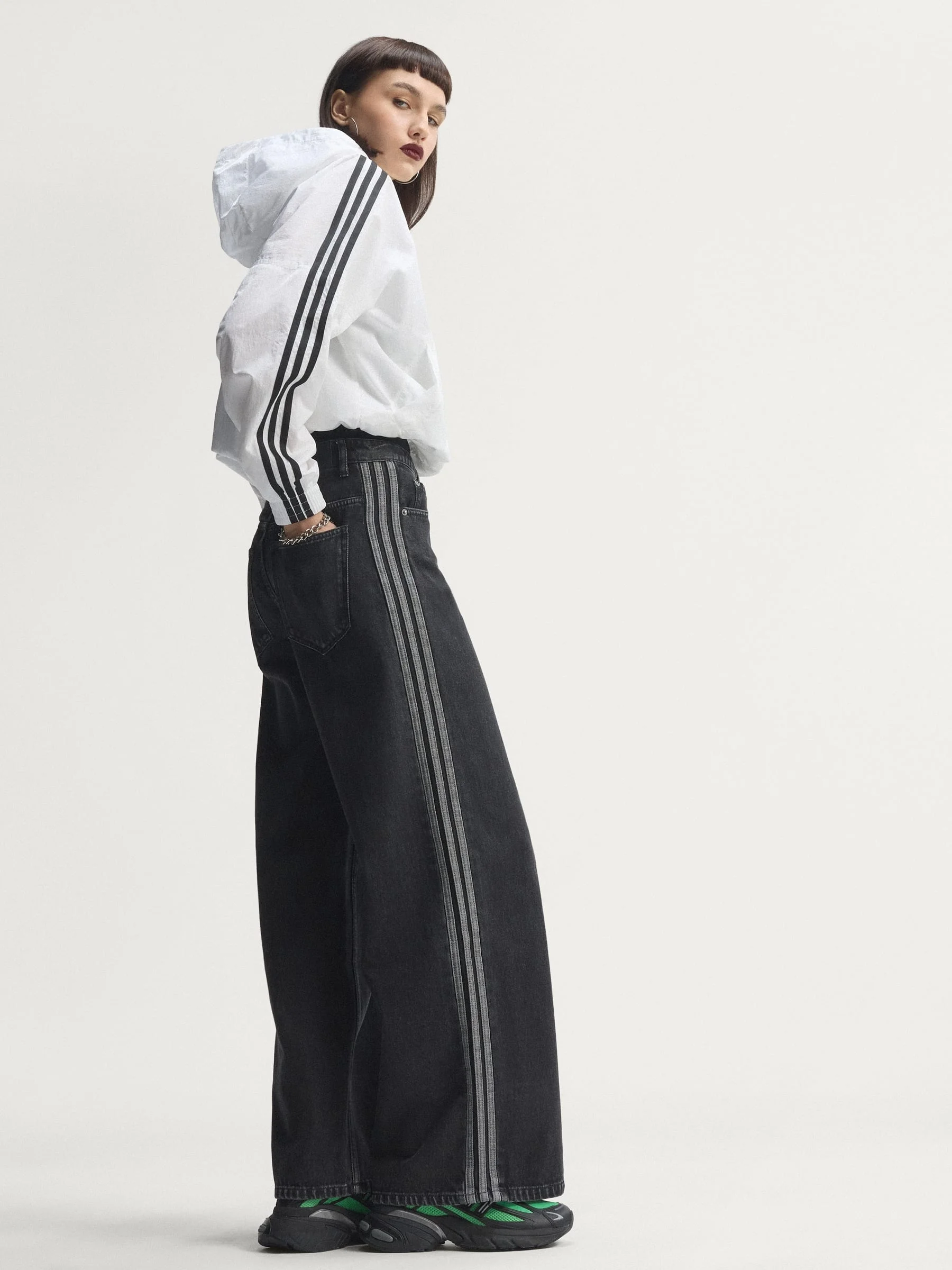 HIGH RISE WIDE LEG DENIM PANT - 1