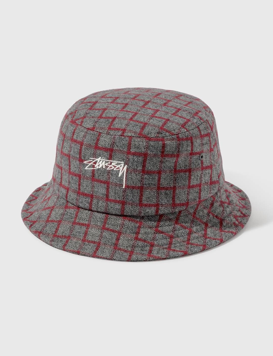 Brent Check Wool Bucket Hat - 1