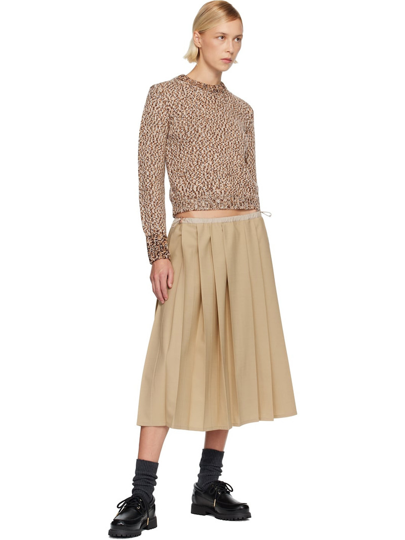 Moncler Brown Mouliné Wool Sweater outlook