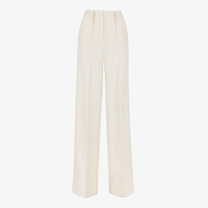 White Grain de Poudre wool pants 1