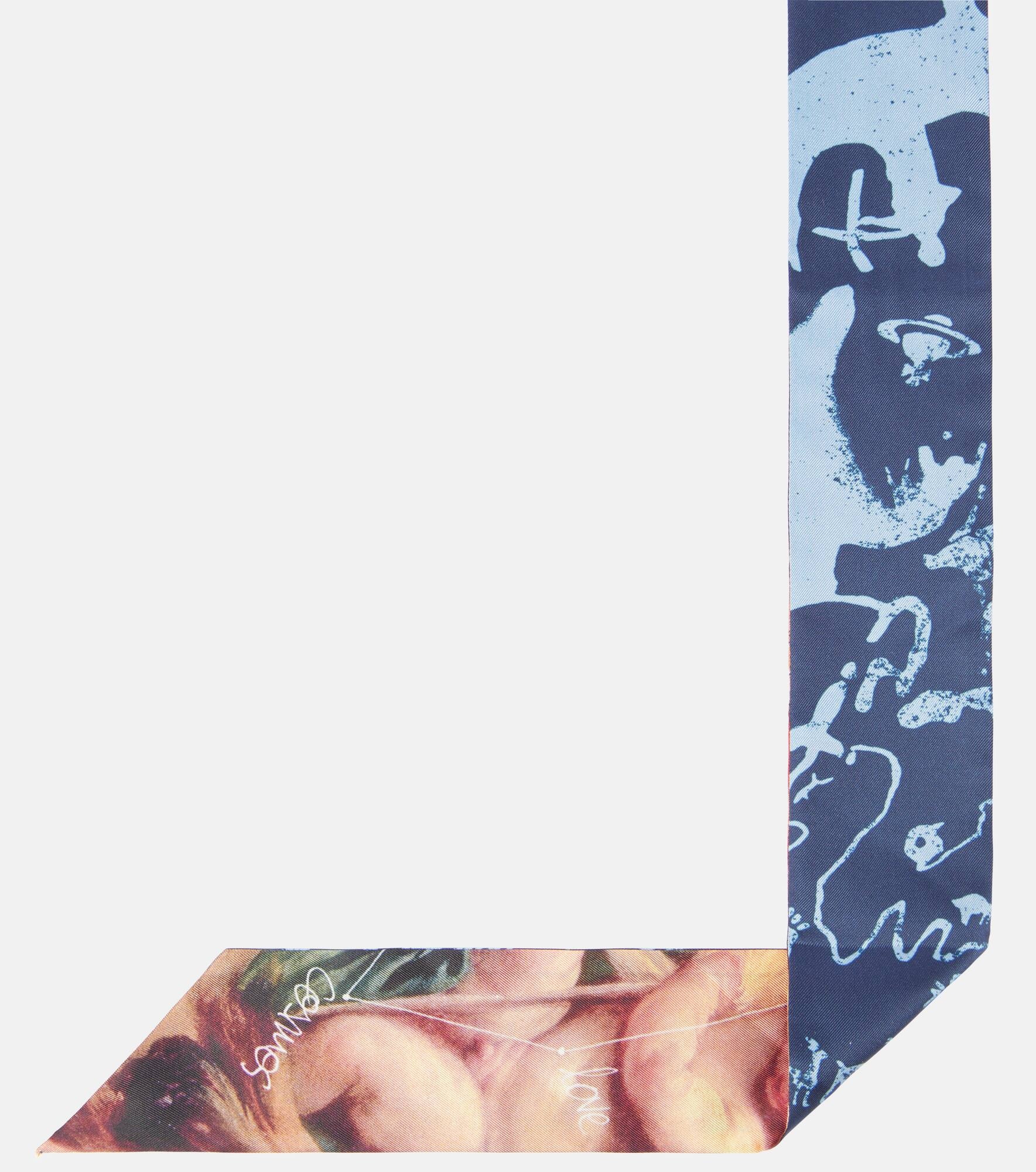 Printed silk twill scarf - 5