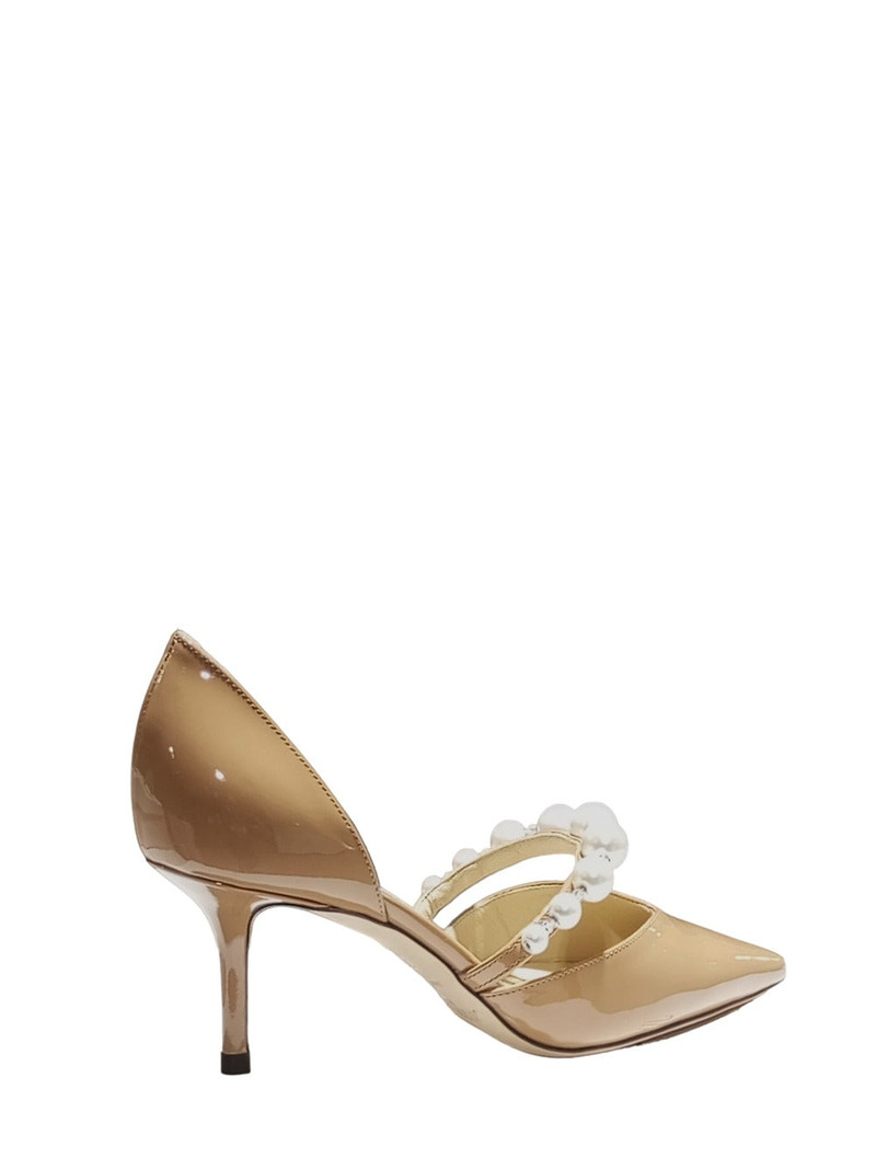 Aurelie 65 patent leather latte/white 4
