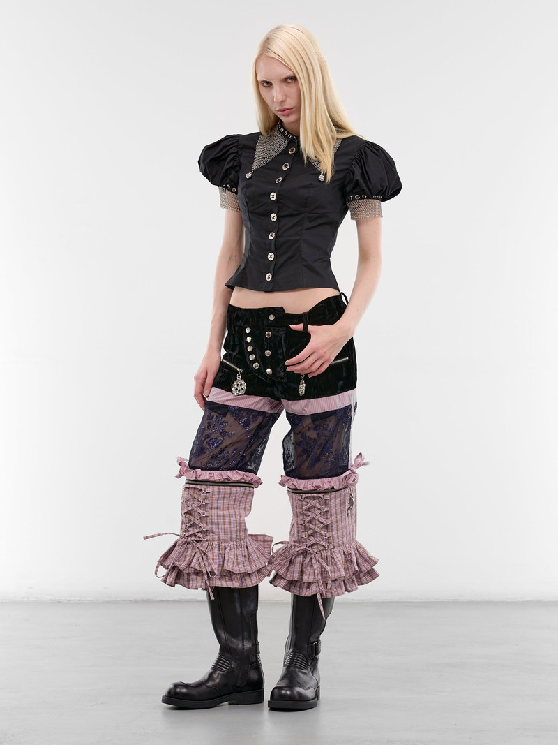 Chopova Lowena Kickfull Patchwork Hybrid Capri Pants outlook