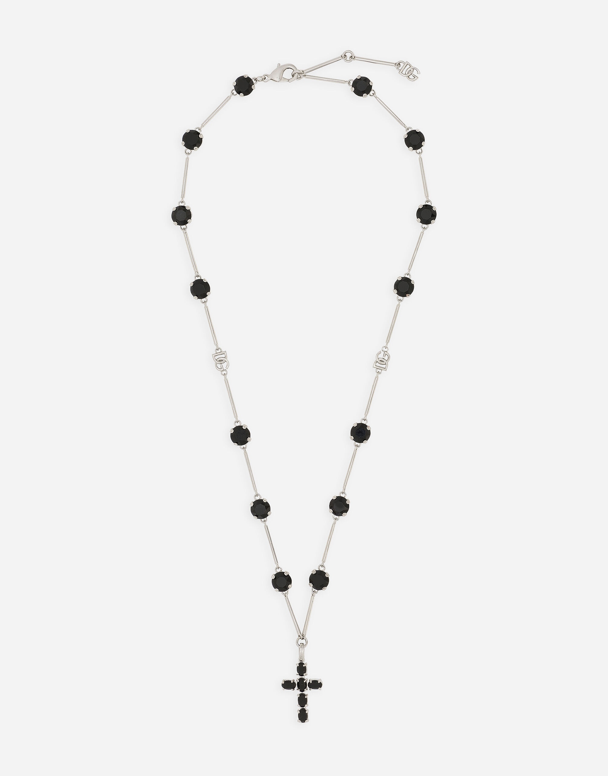 Necklace with rhinestones and “DNA” cross - 1