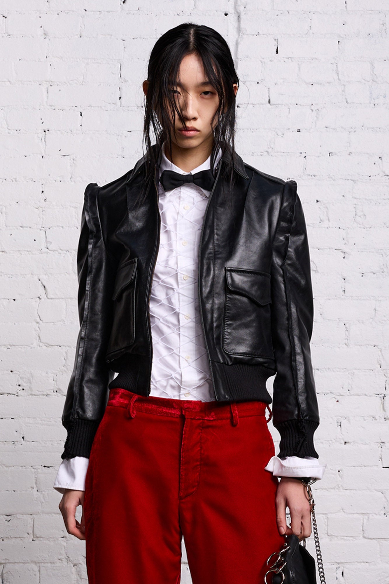 FLAT SLEEVE BOMBER - BLACK - 2