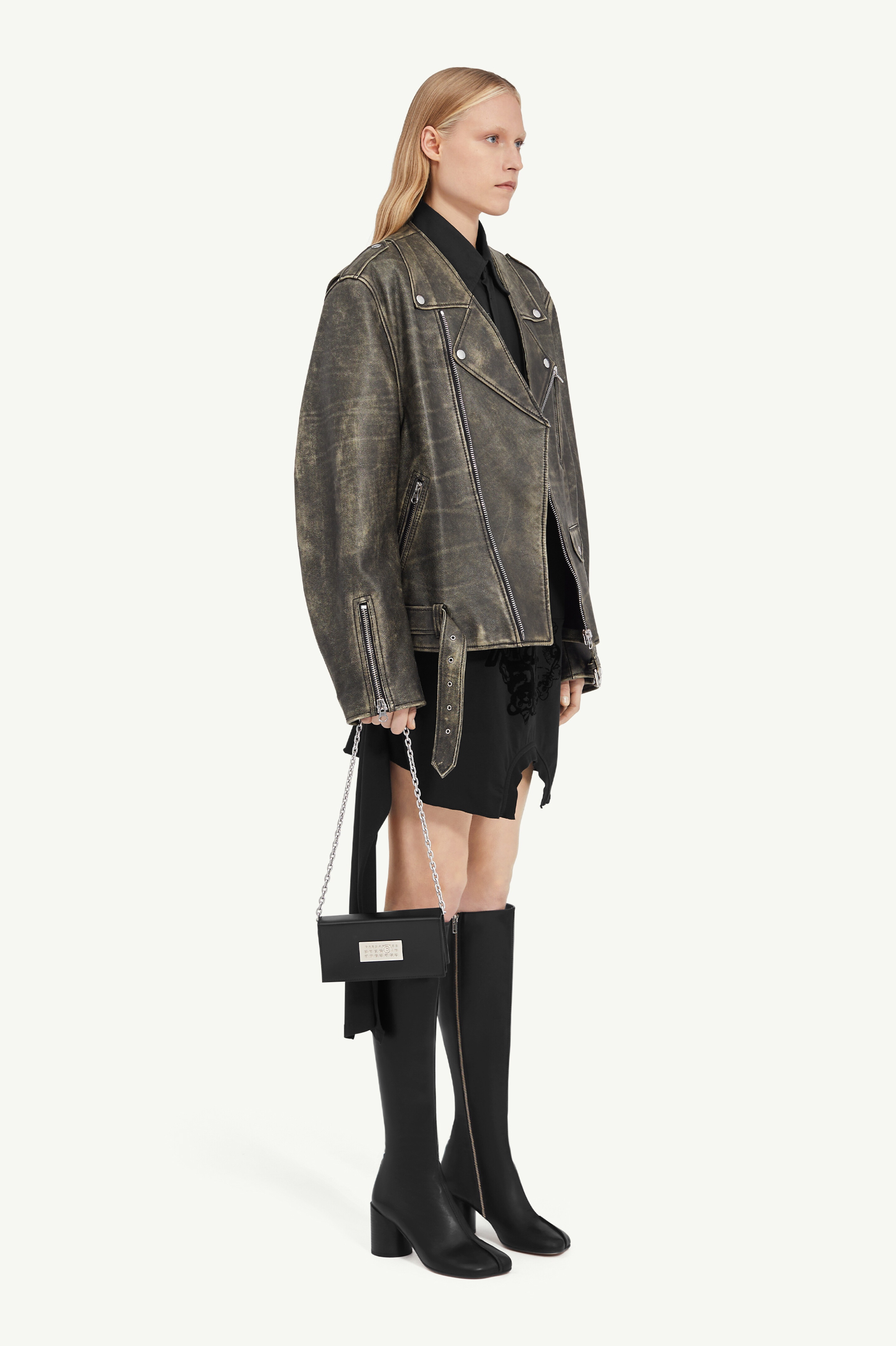 Heavy Leather Biker Jacket - 3