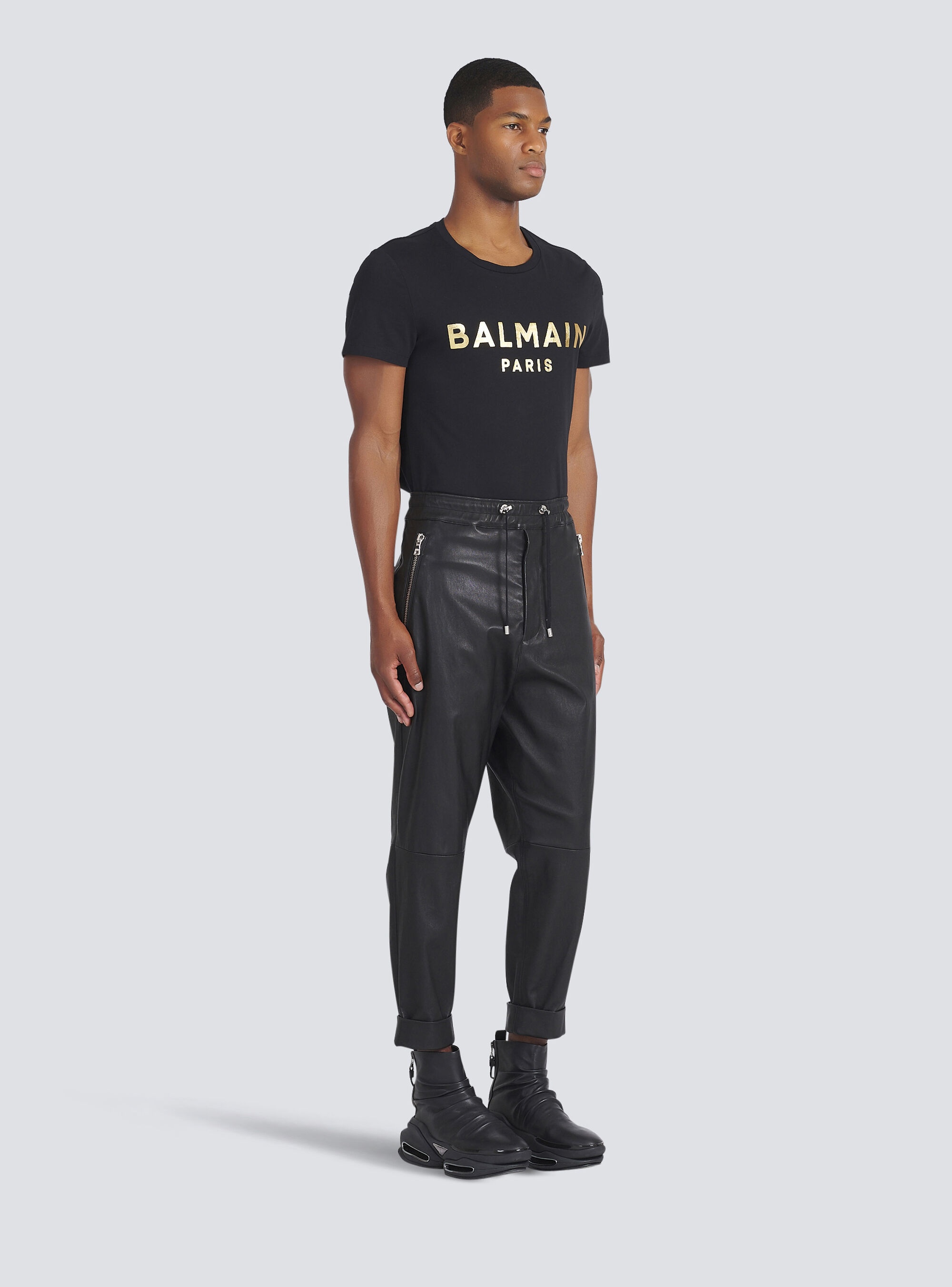 Harem cut leather pants - 5