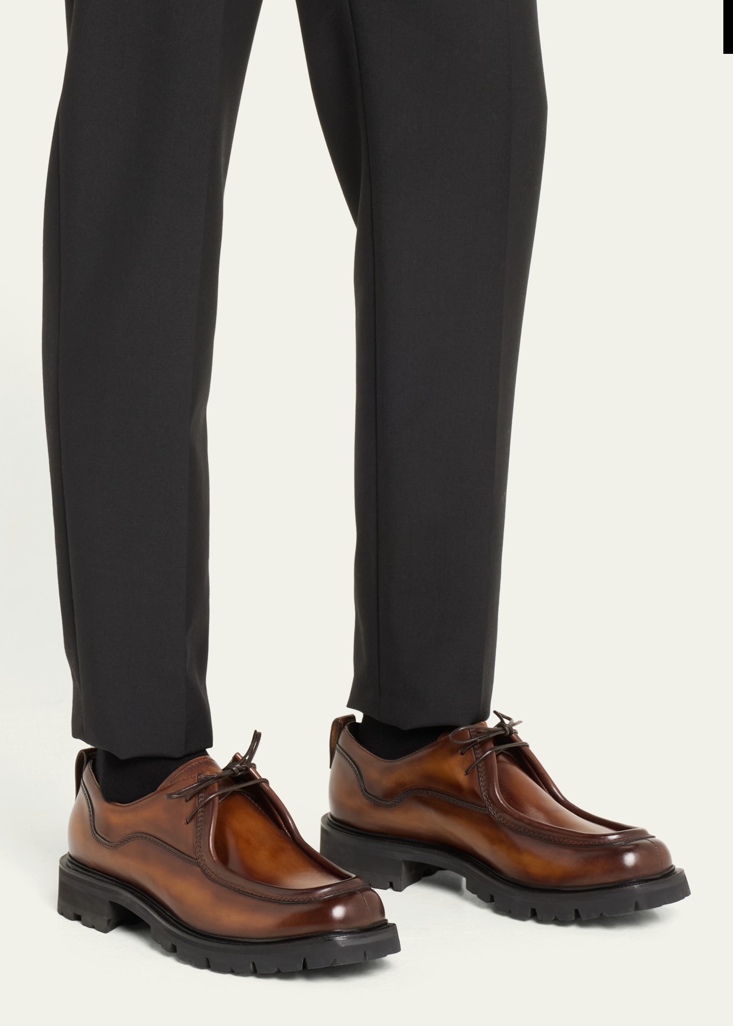 Men's Brunico Lug Sole Leather Derby Shoes - 2