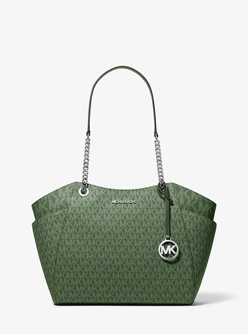 Jet Set Large Signature Logo Shoulder Bag - 1