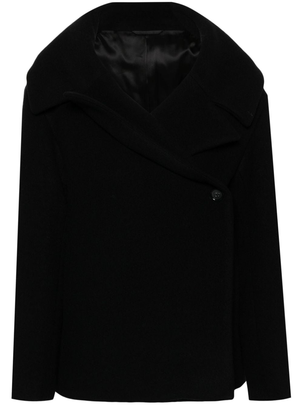 wrap felted jacket - 1