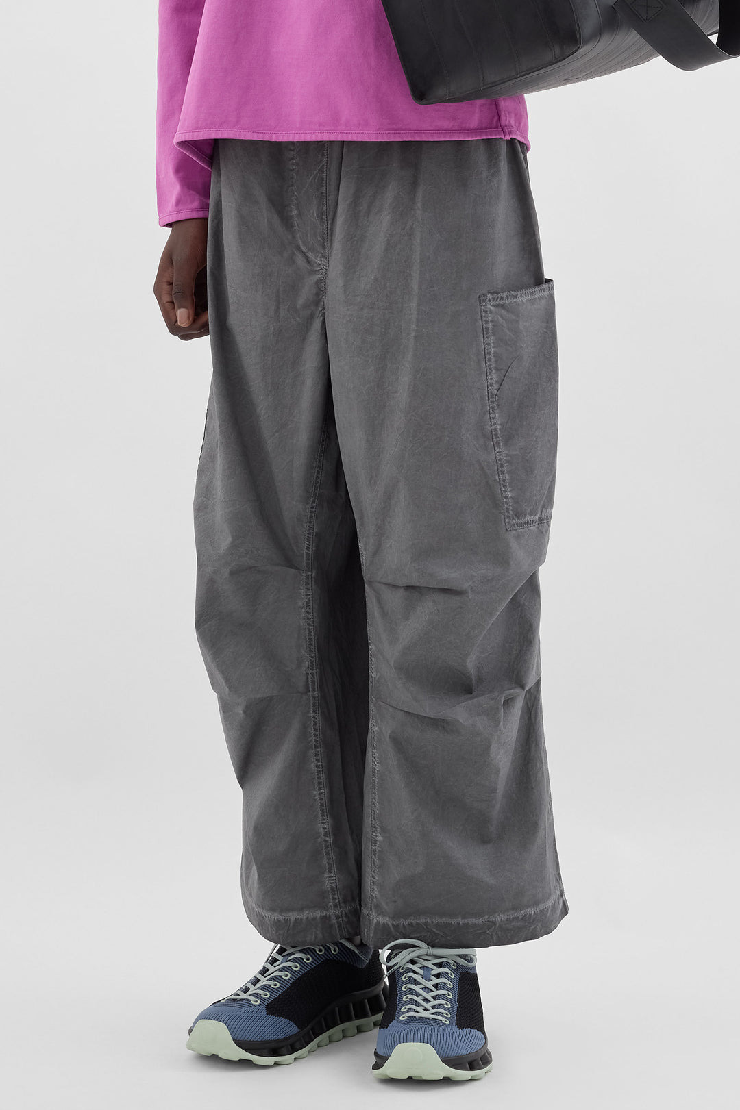 CARGO PANTS W COULISSE / anthracite - 2
