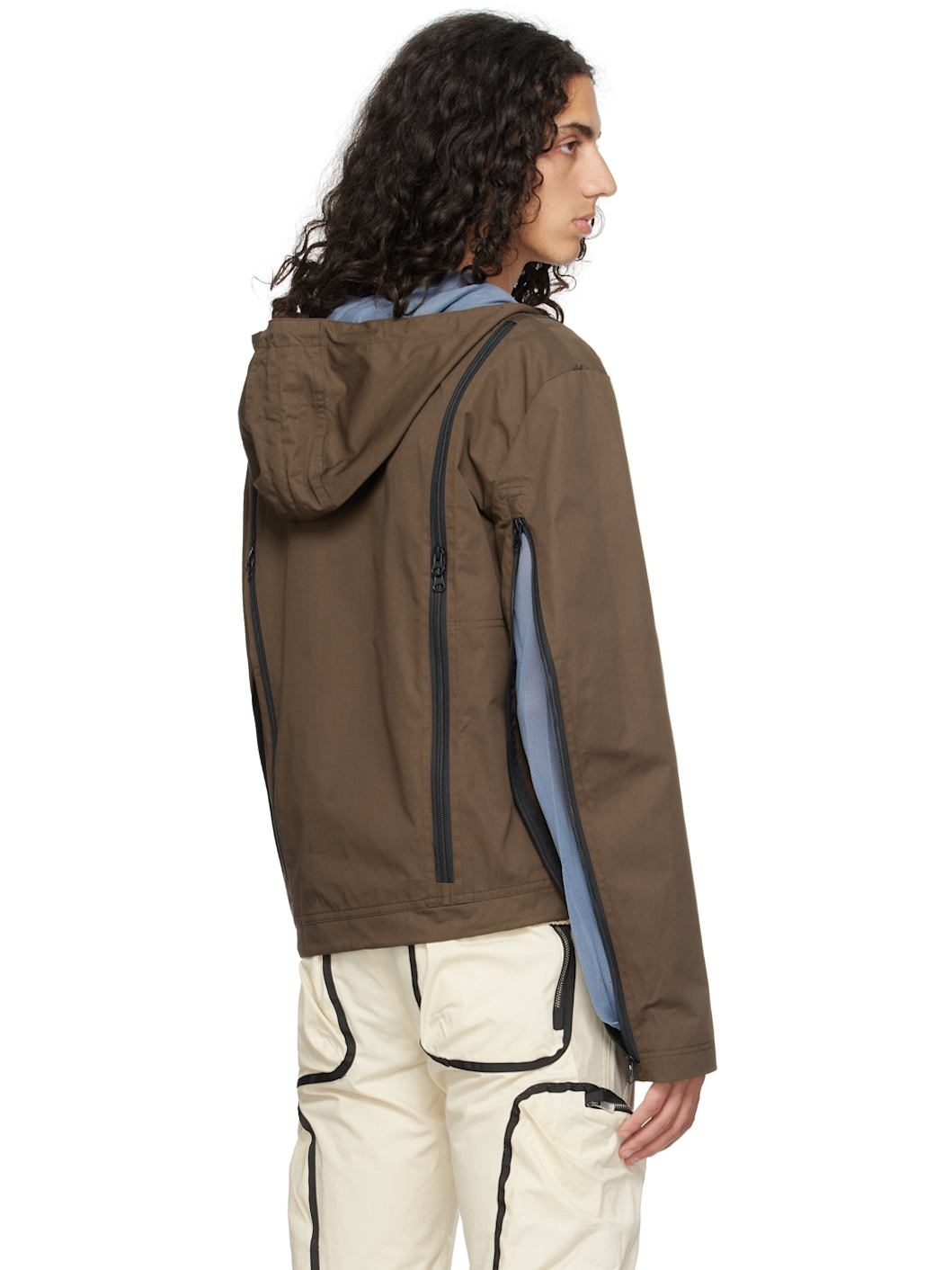 Brown Zip Vent Jacket - 3