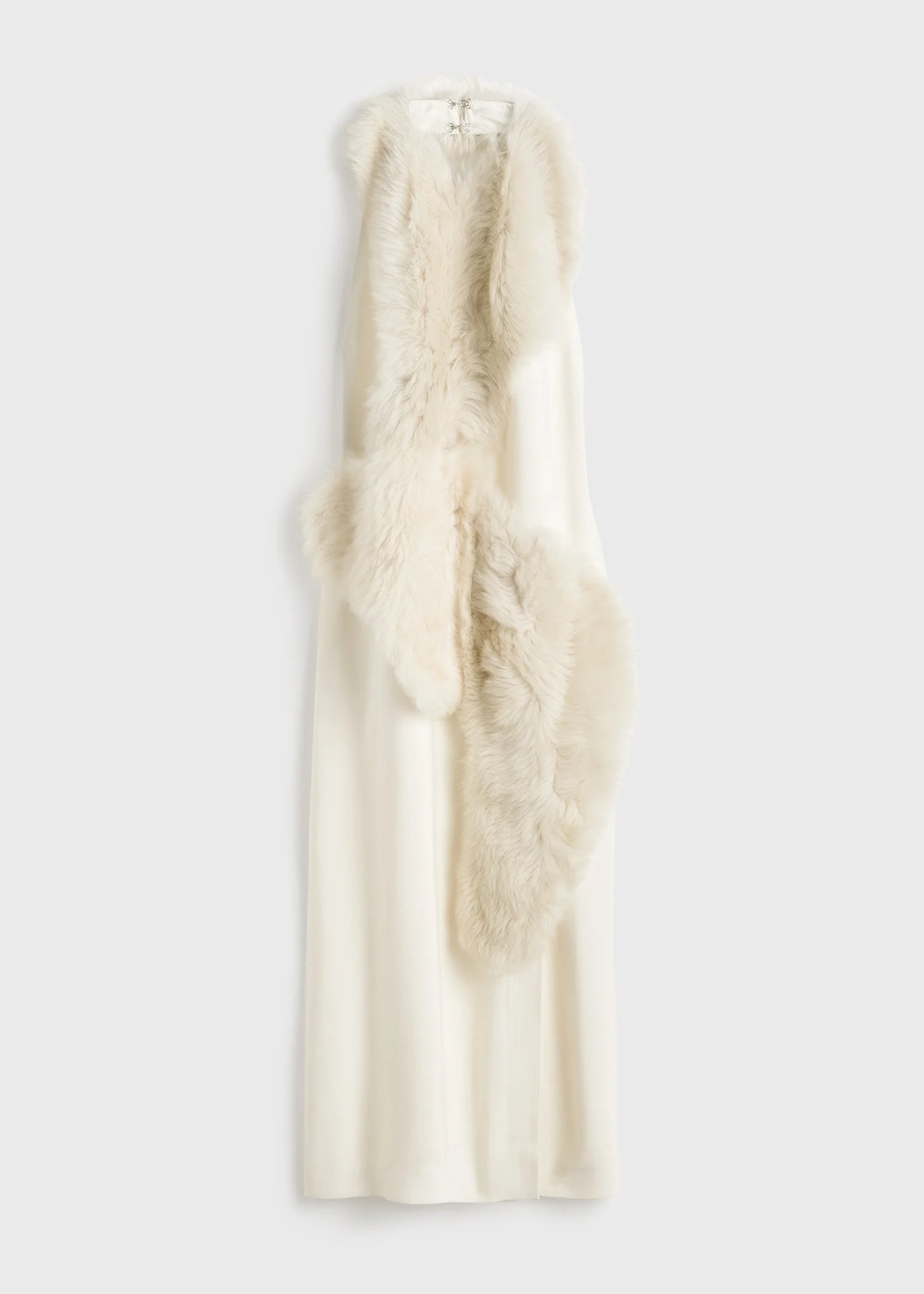 Shearling appliqué dress macadamia - 1