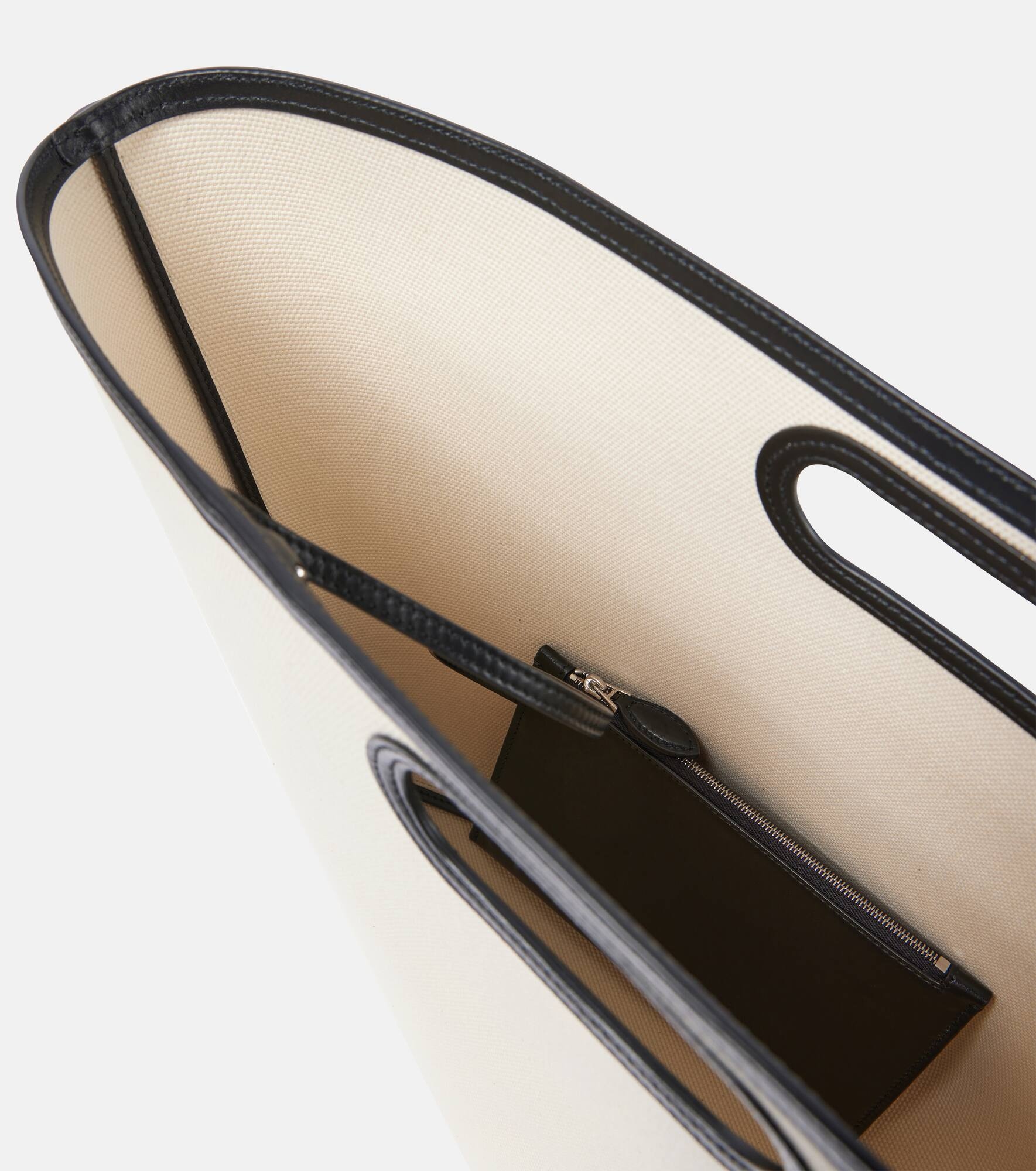 Folded Large leather tote bag - 3