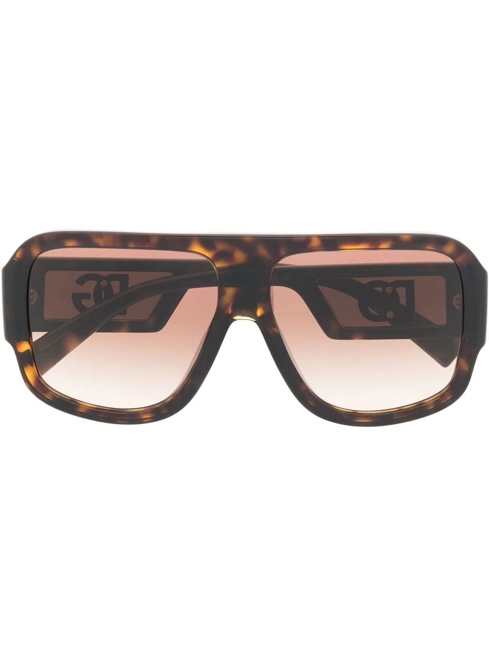 tortoiseshell oversize-frame sunglasses - 1