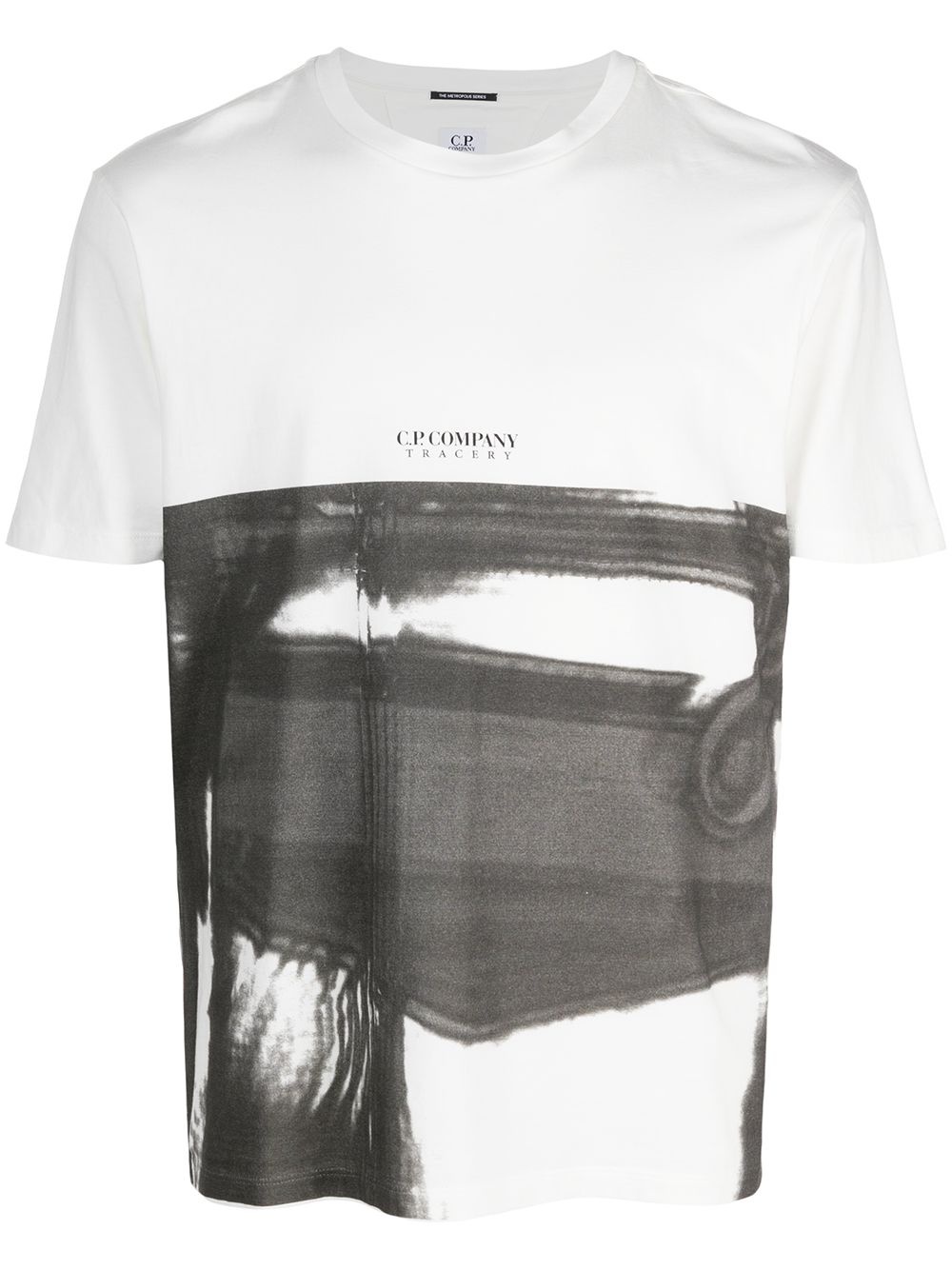 abstract-print crew-neck T-shirt - 1