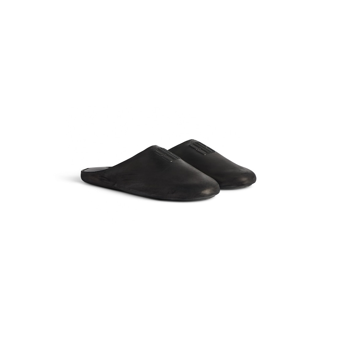 Men's Château Flat Mule in Black - 2