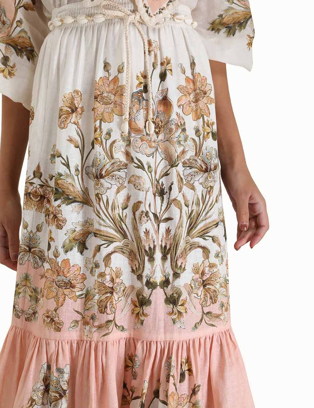 CHINTZ TIERED MIDI SKIRT - 7