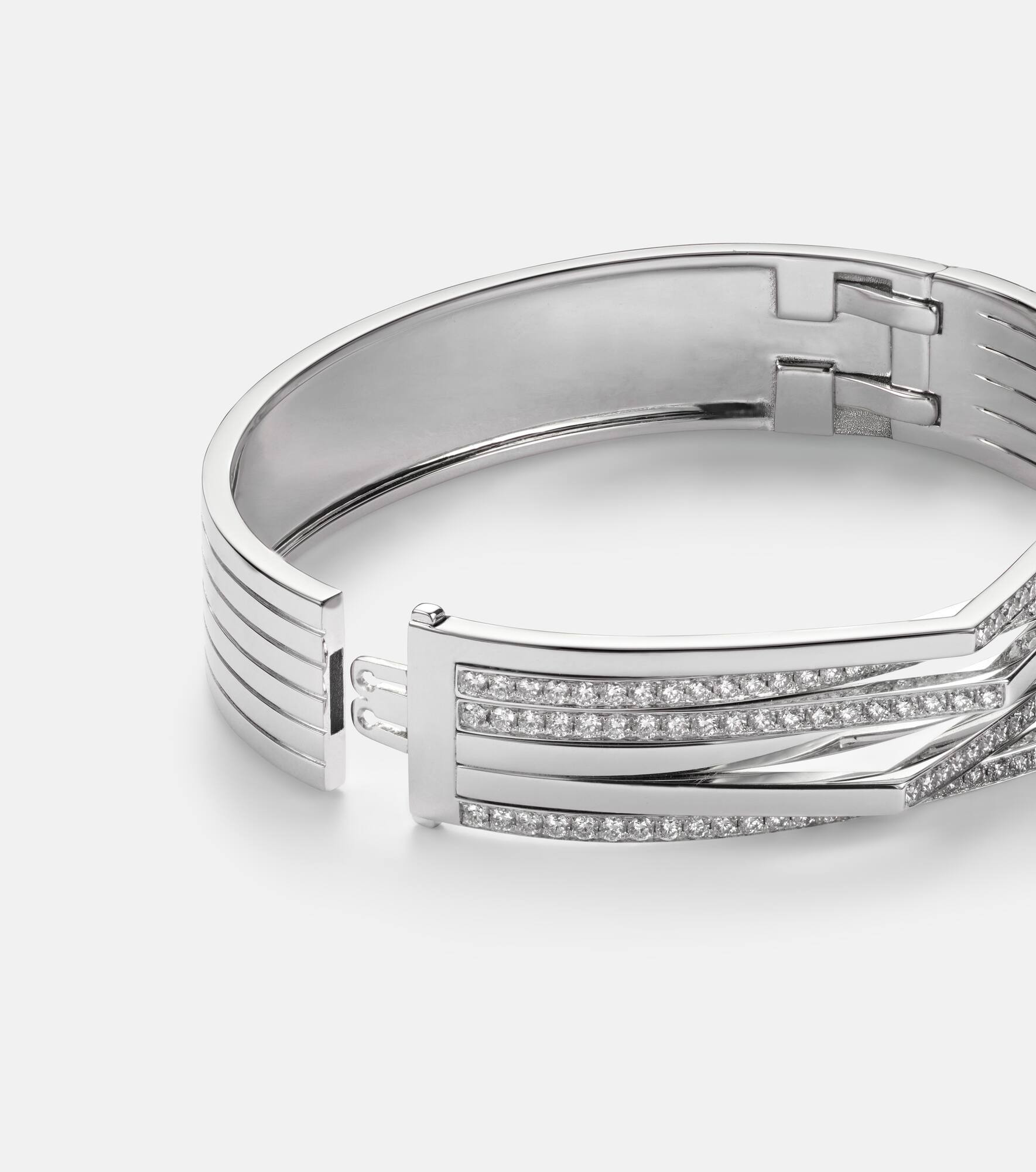 Antifer 18kt white gold cuff bracelet with diamonds - 6