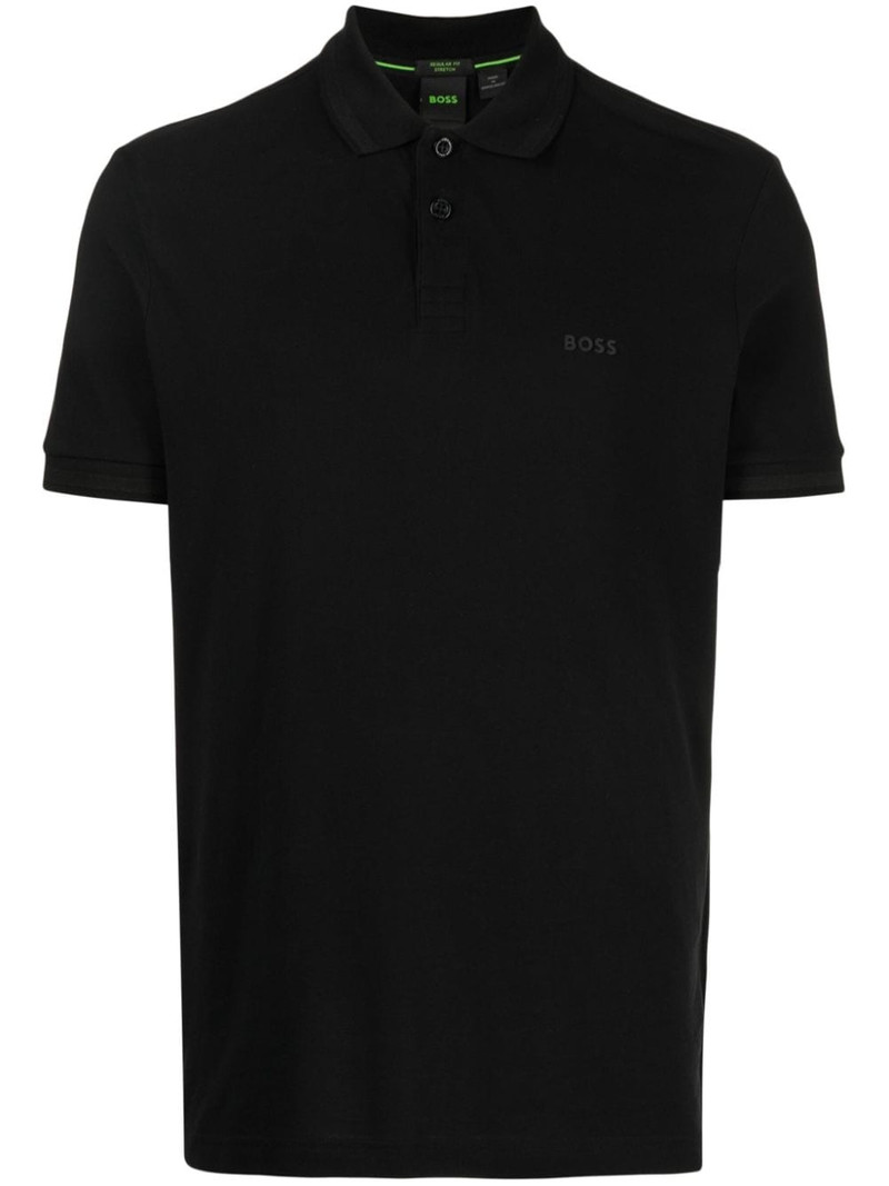 logo-embroidered cotton polo shirt 1