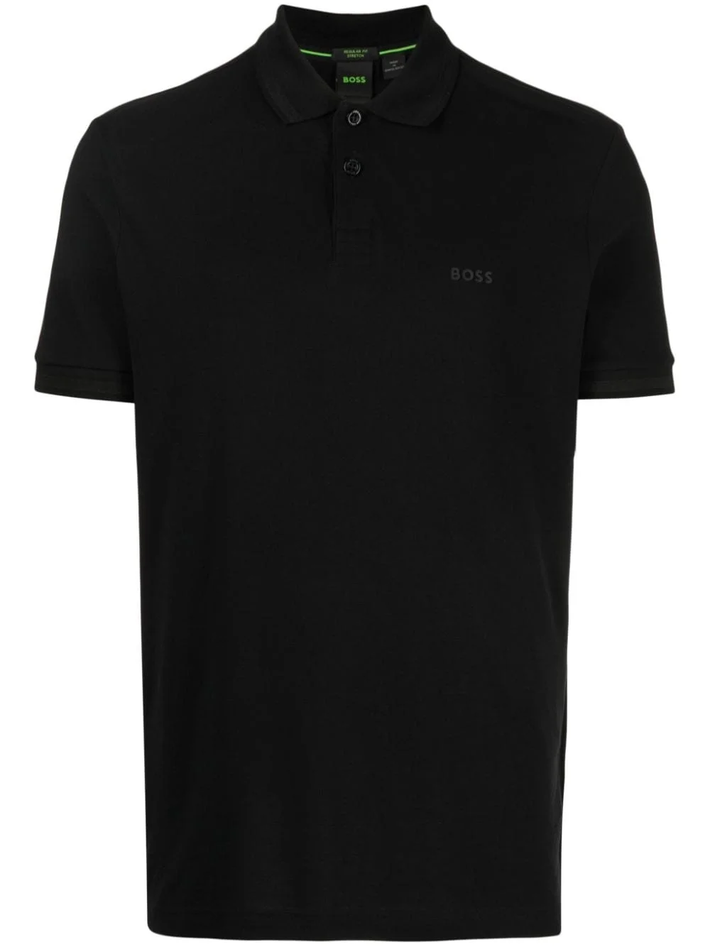 logo-embroidered cotton polo shirt - 1